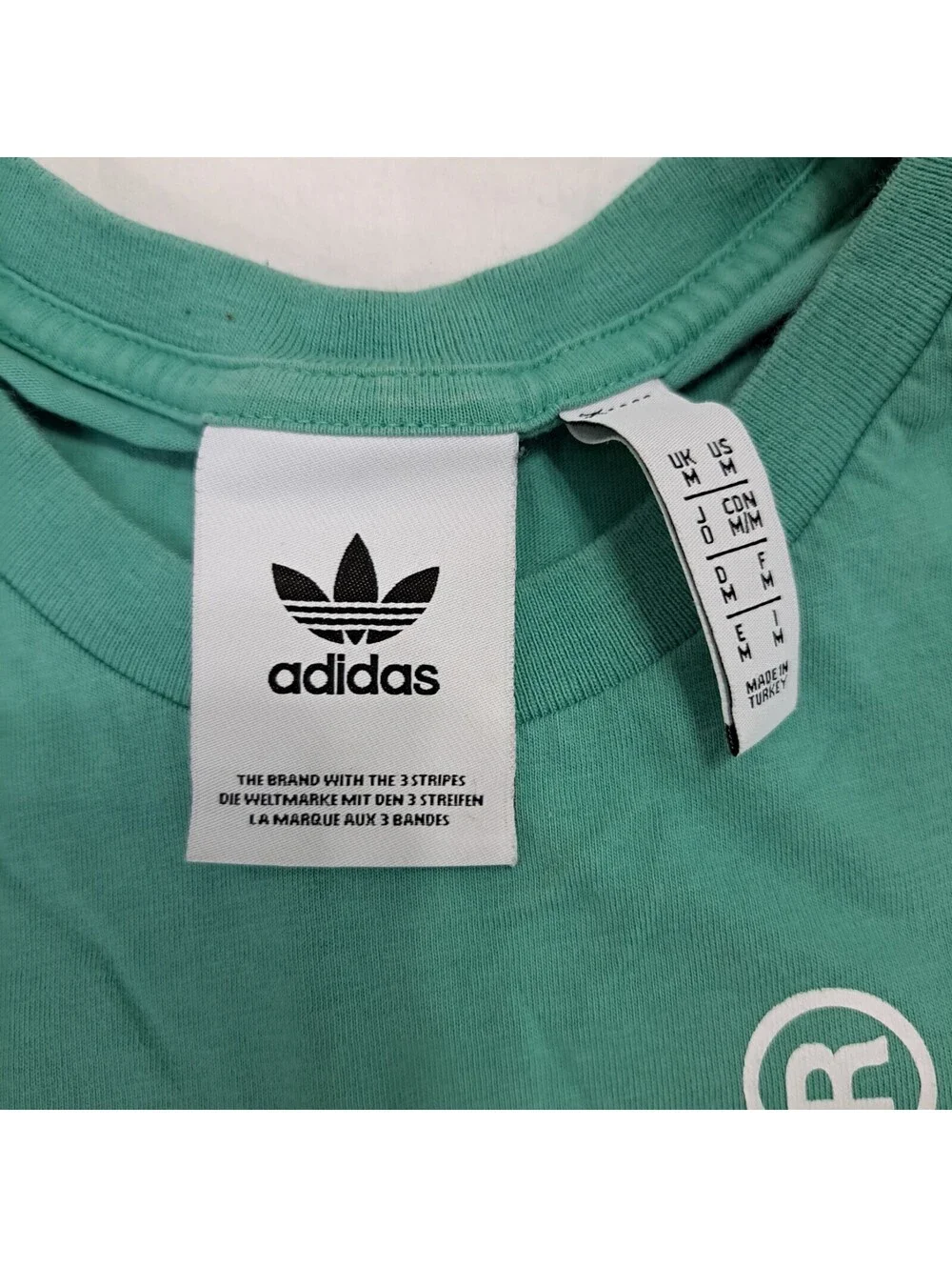 Adidas Originals Retro Geometric T Shirt Mens Sz M Teal Purple Blokecore Sporty